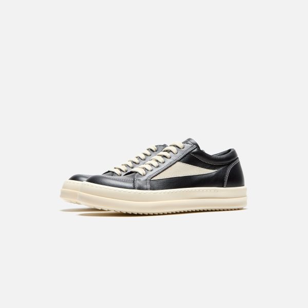 Rick Owens Kids Scarpe Pelle Vintage Sneakers - Black   Milk   Milk Supply - Image 2