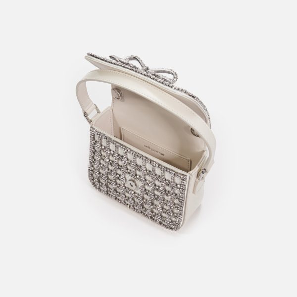 Self-Portrait Crystal Micro Bag - Champagne For Discount - Image 4