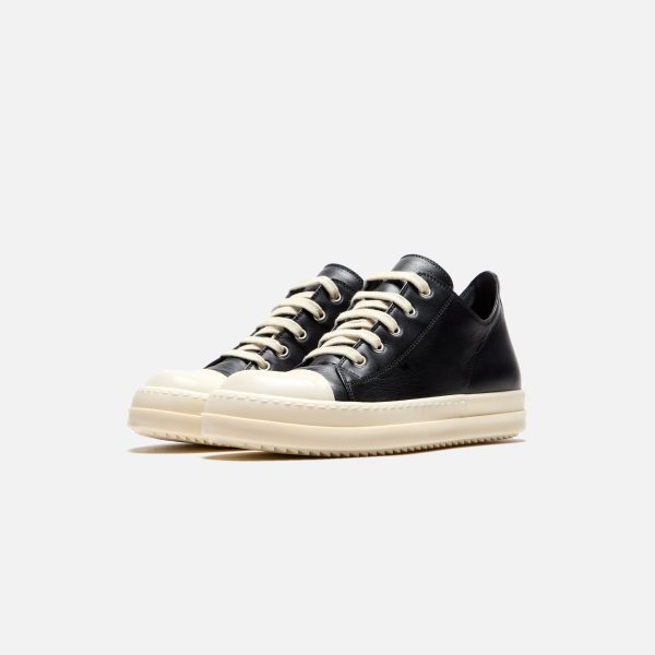 Rick Owens Kids Scarpe Pelle Low Sneakers - Black   Milk   Milk Online - Image 2
