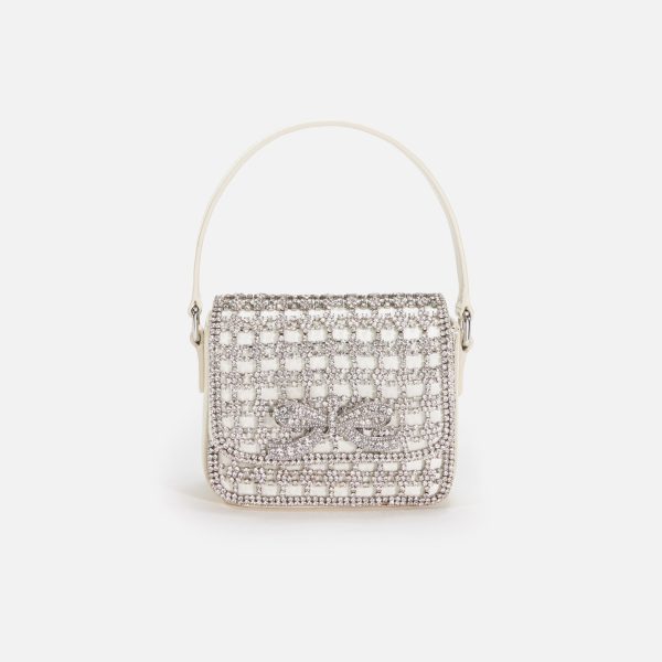 Self-Portrait Crystal Micro Bag - Champagne For Discount