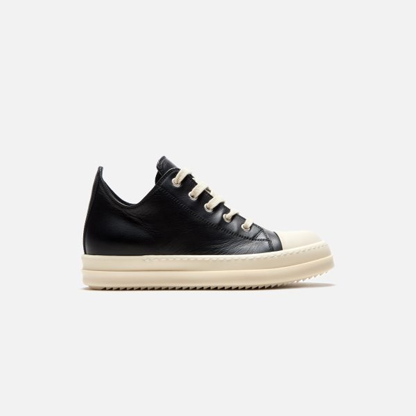 Rick Owens Kids Scarpe Pelle Low Sneakers - Black   Milk   Milk Online