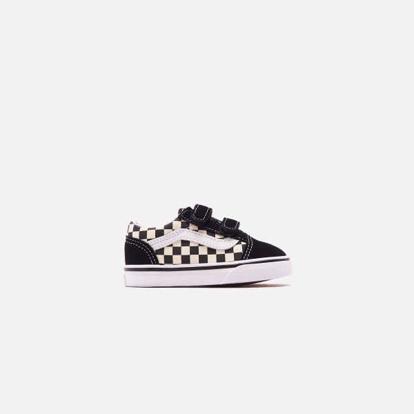 VANS TD Primary Check Old Skool V - Black   White For Cheap