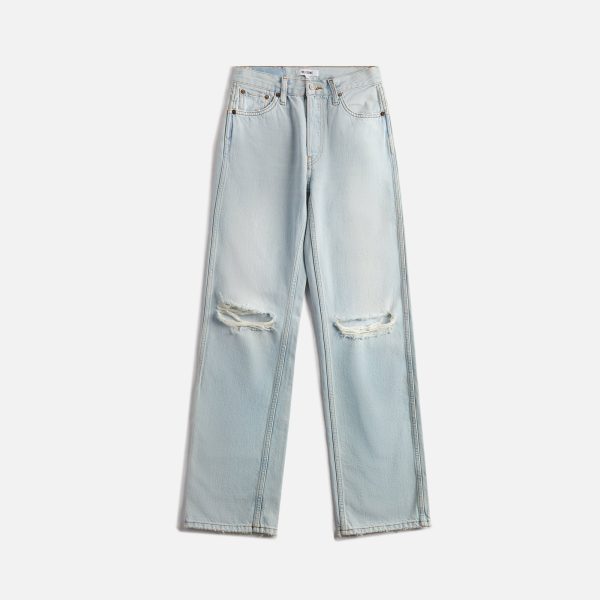 ReDone 90`s High Rise Loose Jean - Bleach Destroy For Discount