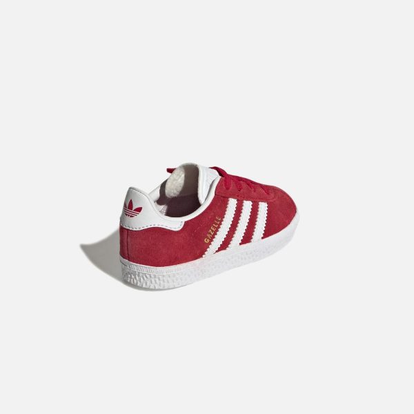 adidas Infant Gazelle CF EL - Better Scarlet   Footwear White   Gold Metallic Online - Image 3